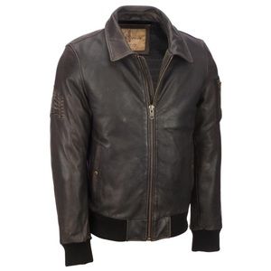 NWOT Wilson’s Brown Leather Bomber Jacket